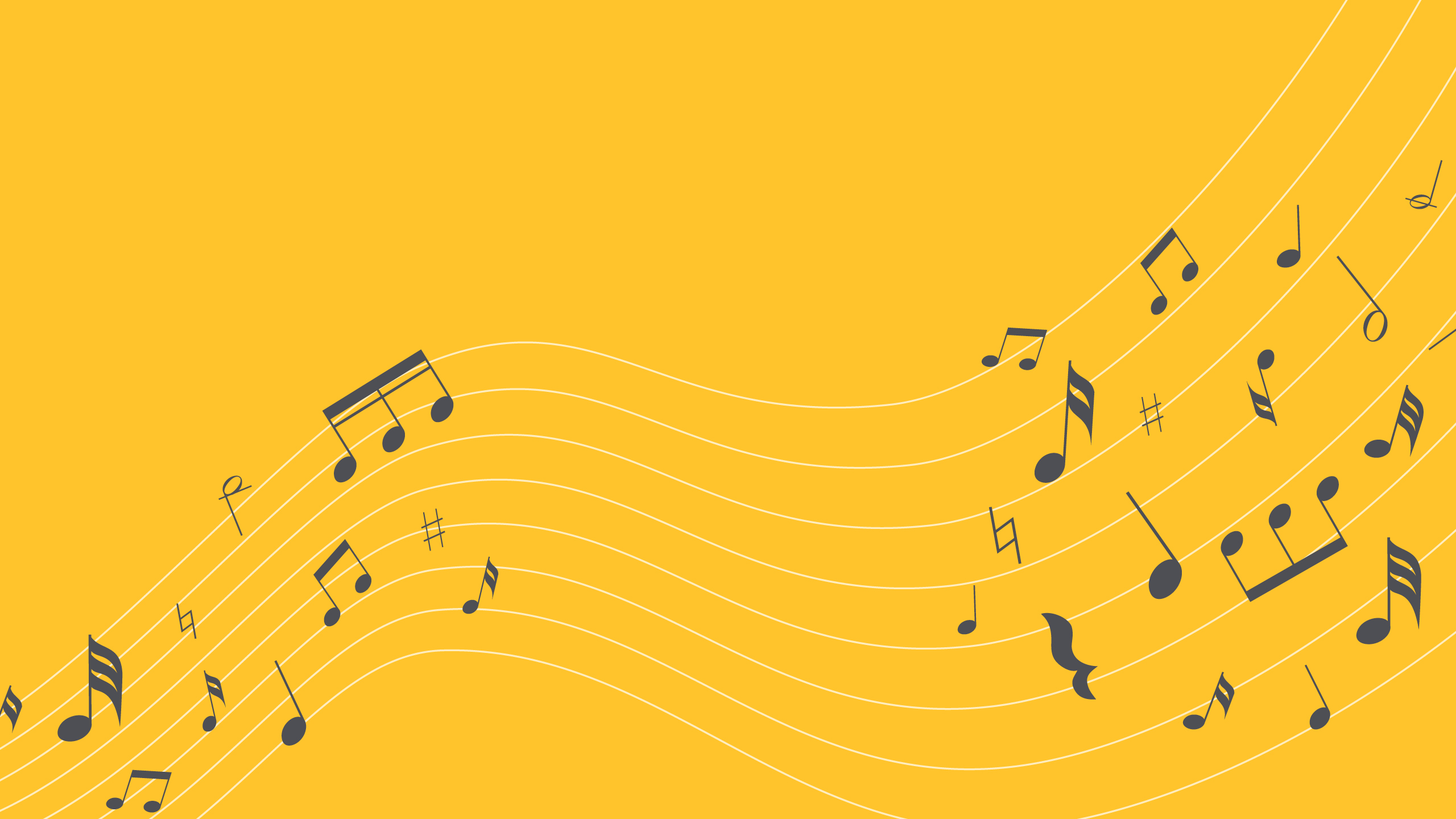 Gelbes Headerbild mit Musiknoten