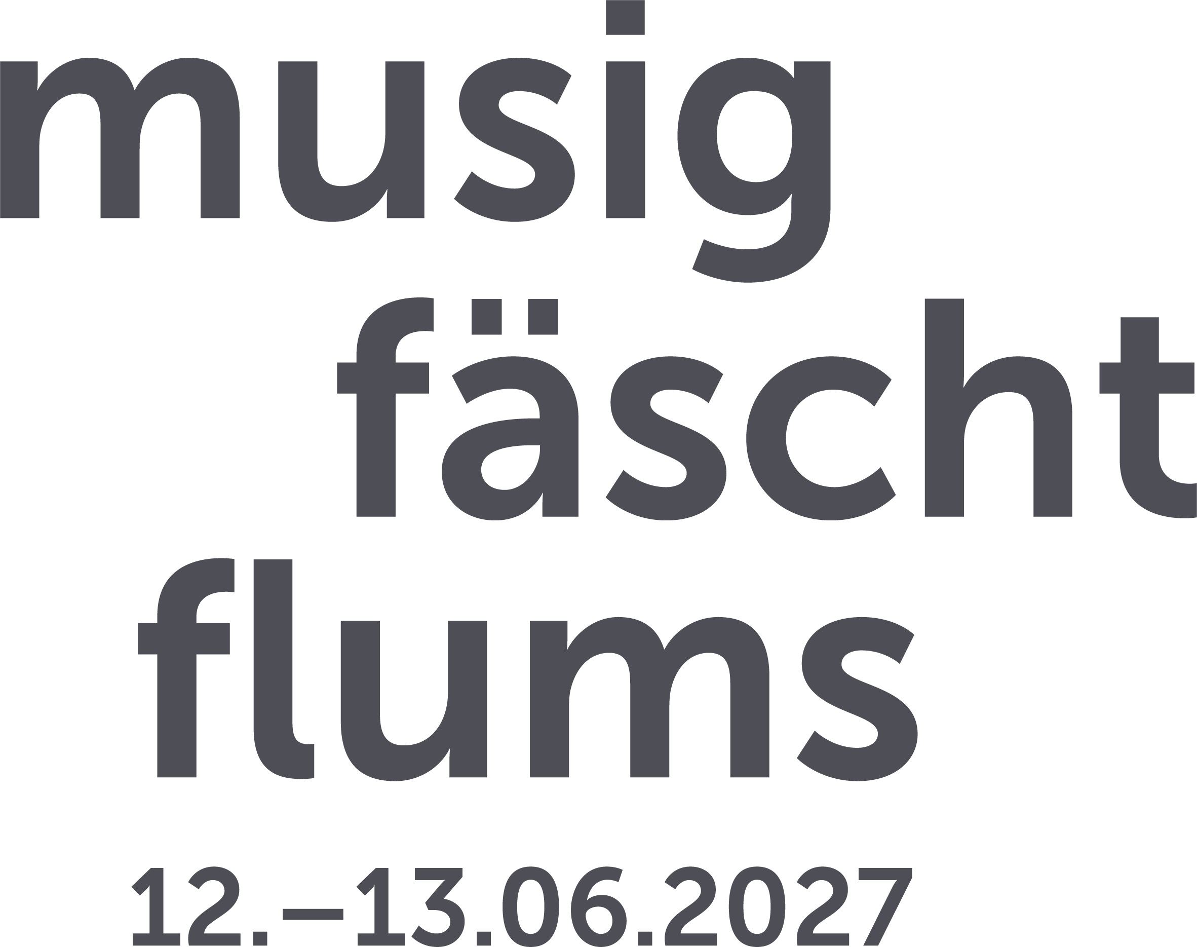 Logo Musigfäscht Flums 2027, 12.–13.06.2027